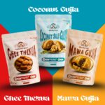 Mini Celebration Combo (150 gm) – Mawa Gujiya, Coconut Gujiya & Ghee Thekua